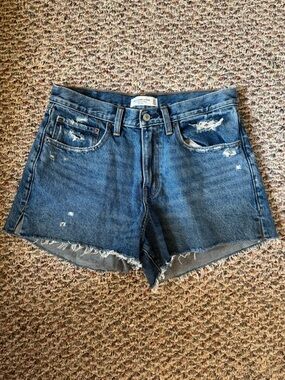 Abercrombie Denim Distressed Women's Shorts - Blue